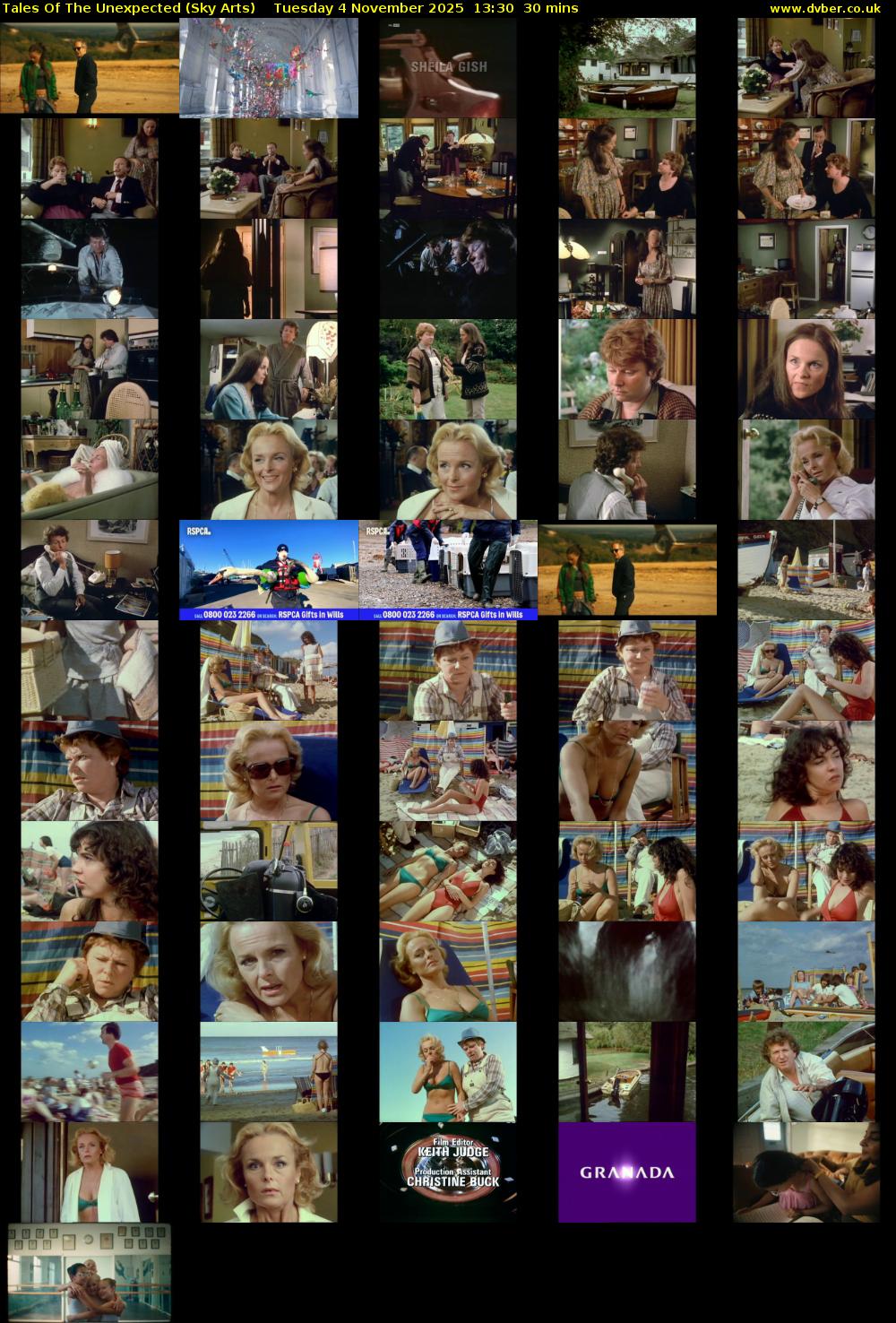 Tales Of The Unexpected (Sky Arts) Tuesday 4 November 2025 13:30 - 14:00