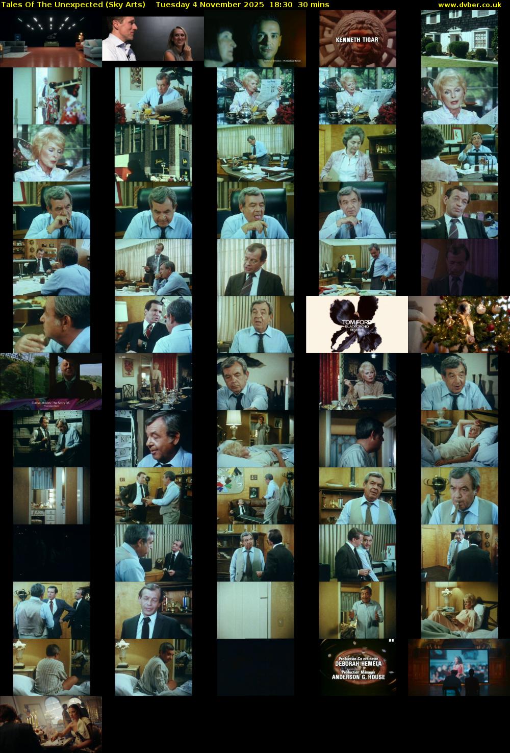 Tales Of The Unexpected (Sky Arts) Tuesday 4 November 2025 18:30 - 19:00