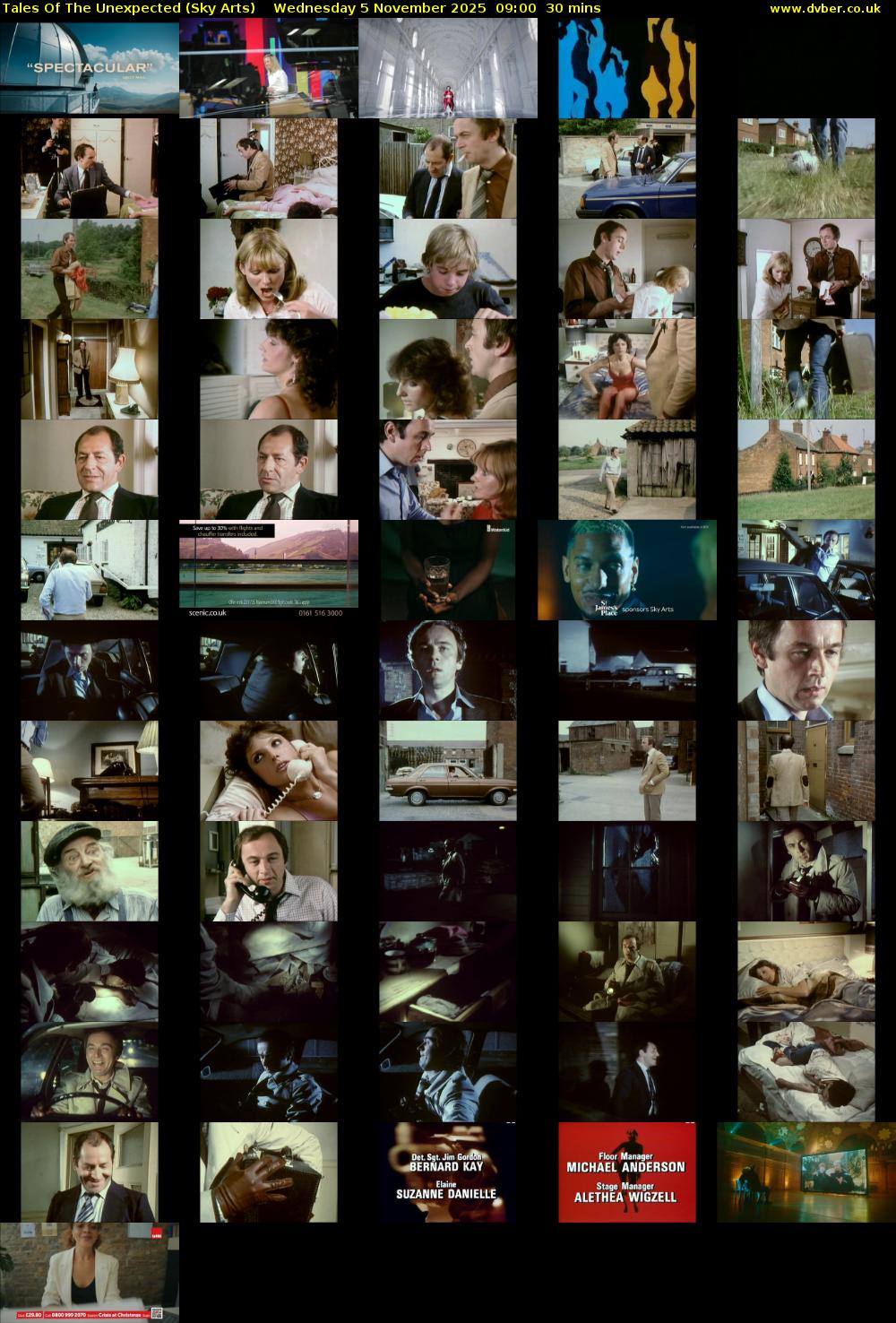 Tales Of The Unexpected (Sky Arts) Wednesday 5 November 2025 09:00 - 09:30