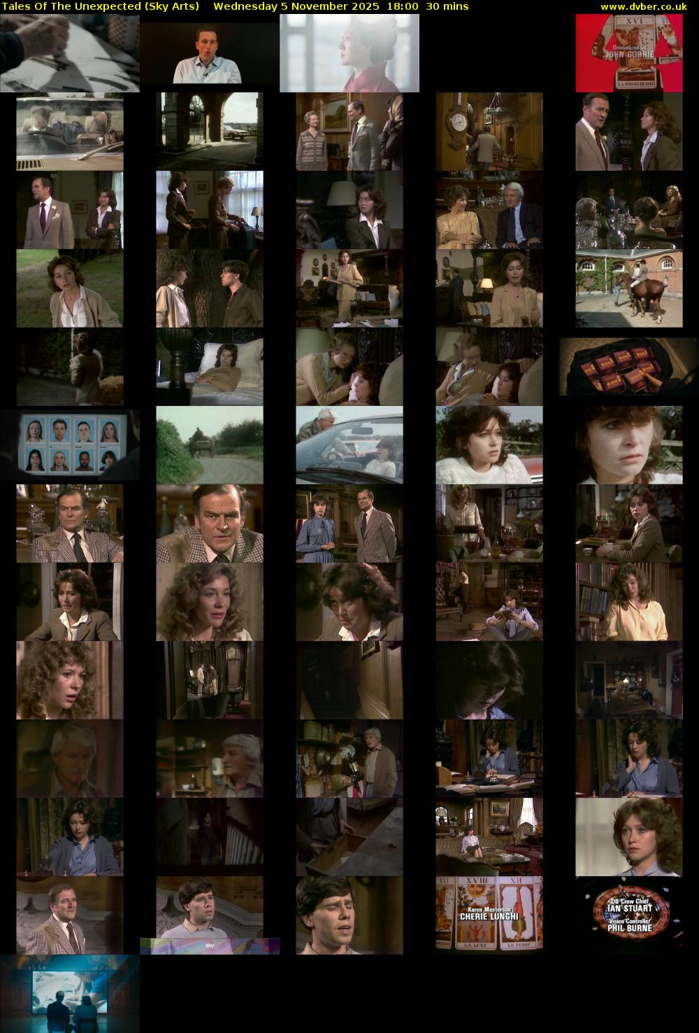 Tales Of The Unexpected (Sky Arts) Wednesday 5 November 2025 18:00 - 18:30