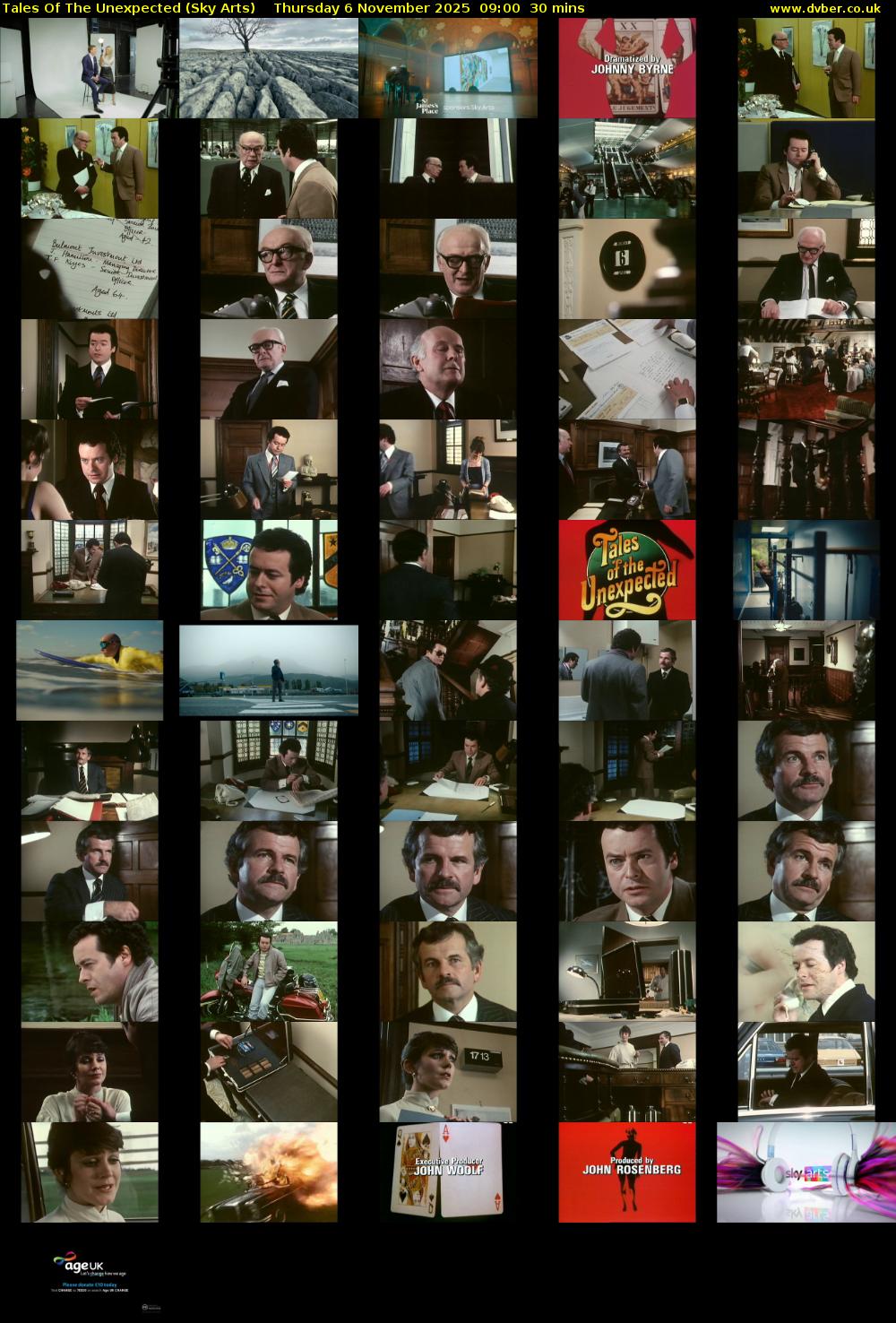 Tales Of The Unexpected (Sky Arts) Thursday 6 November 2025 09:00 - 09:30