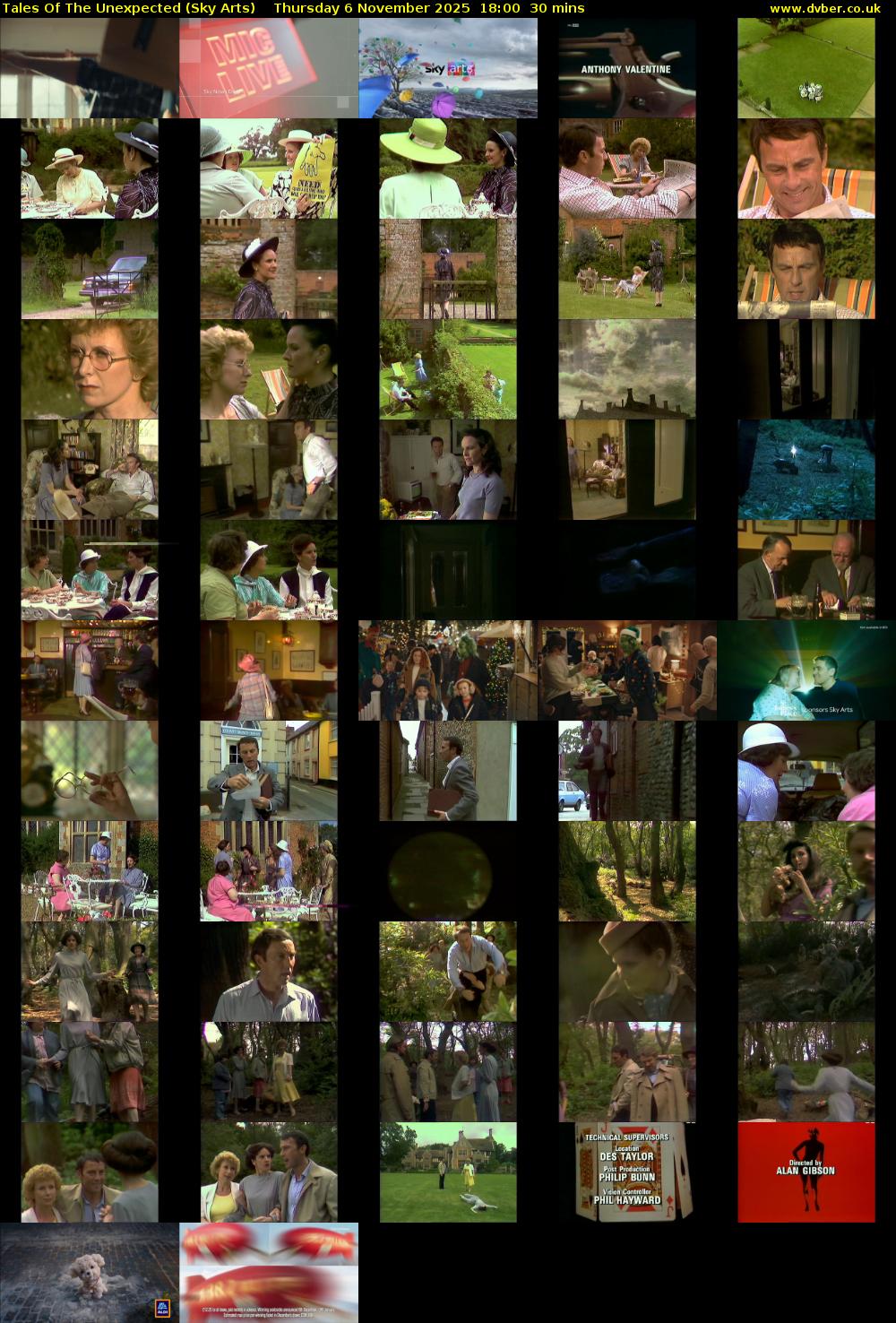 Tales Of The Unexpected (Sky Arts) Thursday 6 November 2025 18:00 - 18:30