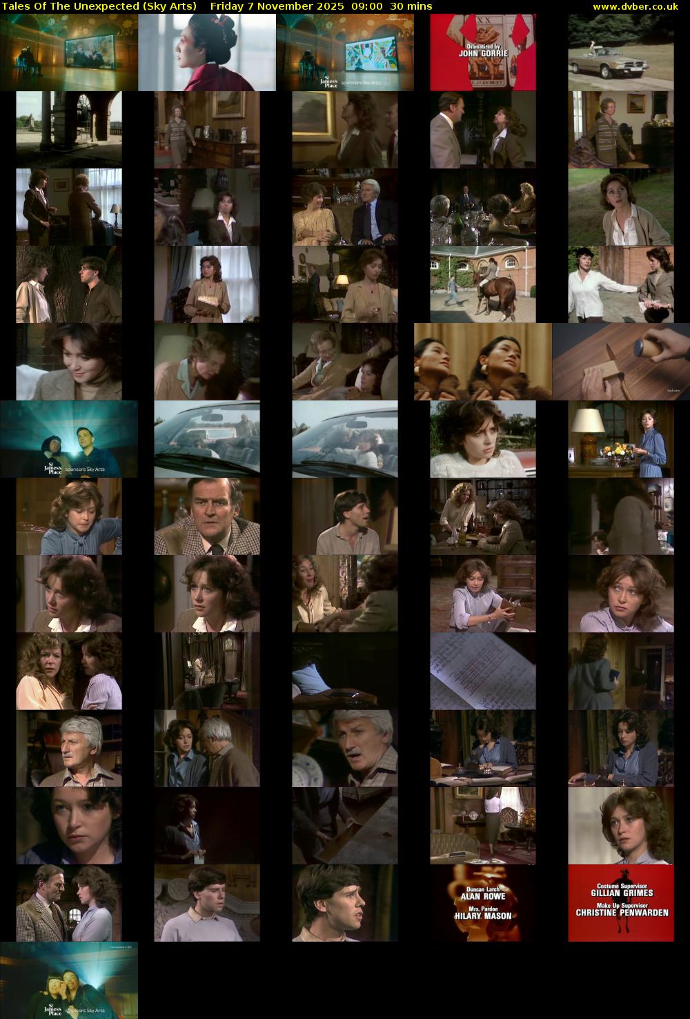 Tales Of The Unexpected (Sky Arts) Friday 7 November 2025 09:00 - 09:30