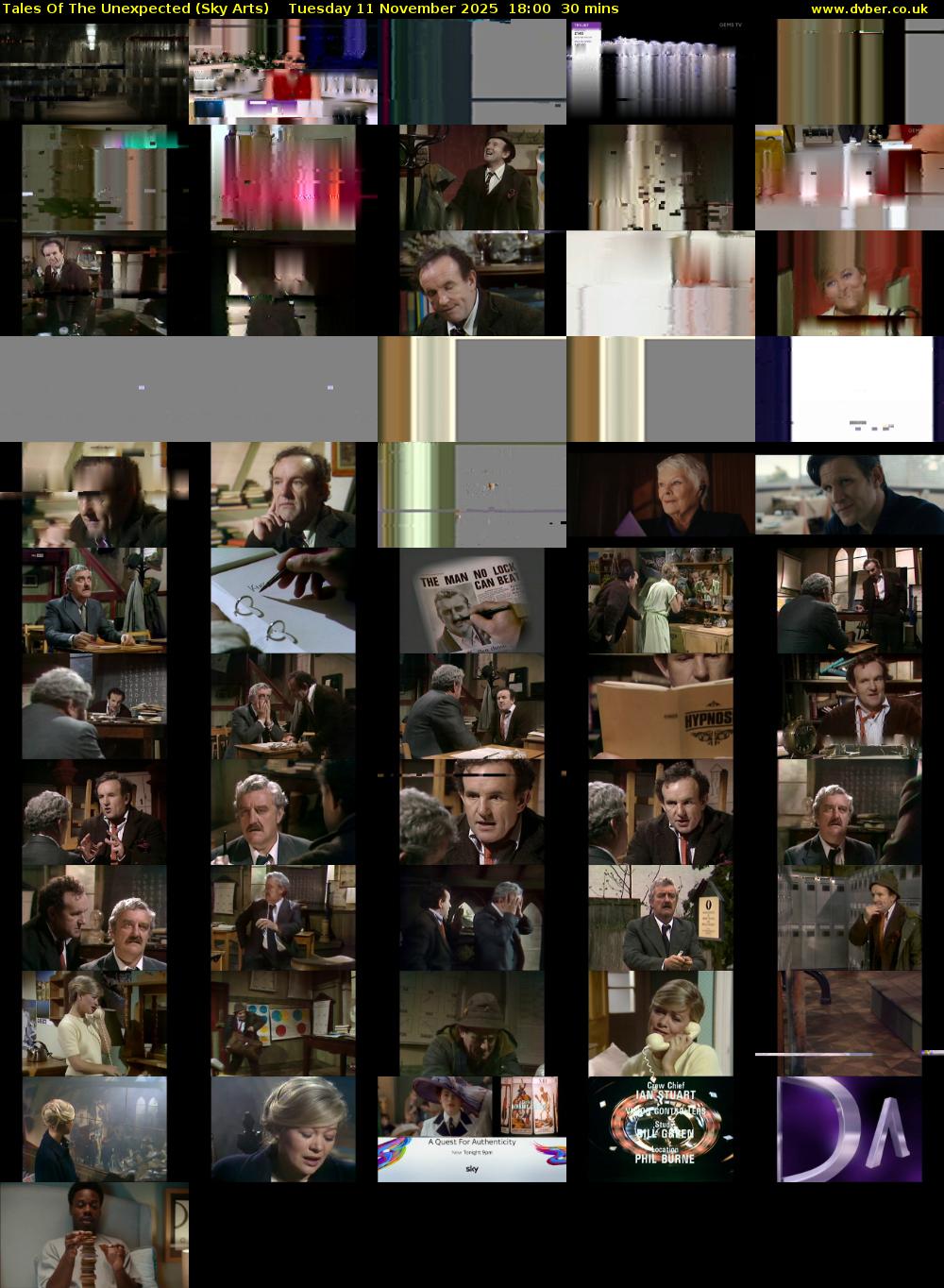 Tales Of The Unexpected (Sky Arts) Tuesday 11 November 2025 18:00 - 18:30