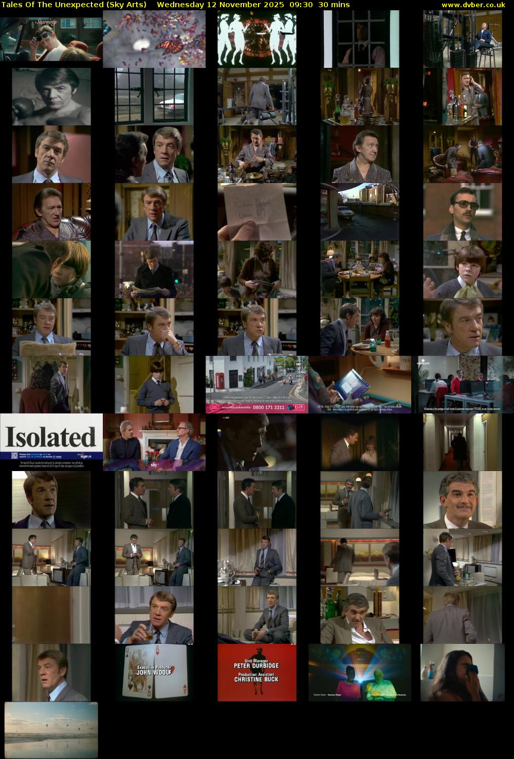 Tales Of The Unexpected (Sky Arts) Wednesday 12 November 2025 09:30 - 10:00