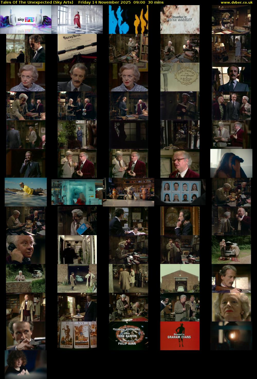 Tales Of The Unexpected (Sky Arts) Friday 14 November 2025 09:00 - 09:30