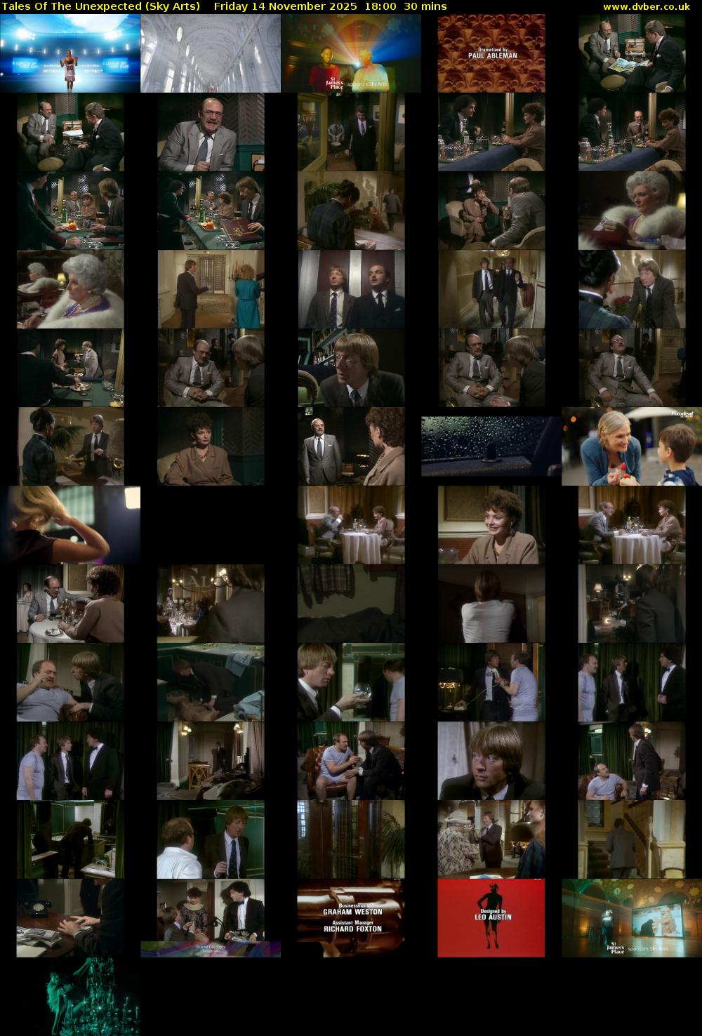 Tales Of The Unexpected (Sky Arts) Friday 14 November 2025 18:00 - 18:30