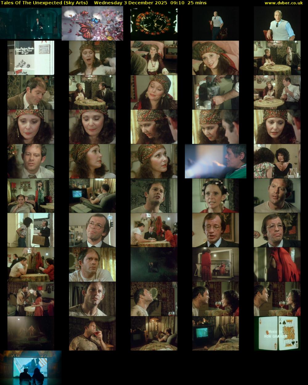 Tales Of The Unexpected (Sky Arts) Wednesday 3 December 2025 09:10 - 09:35