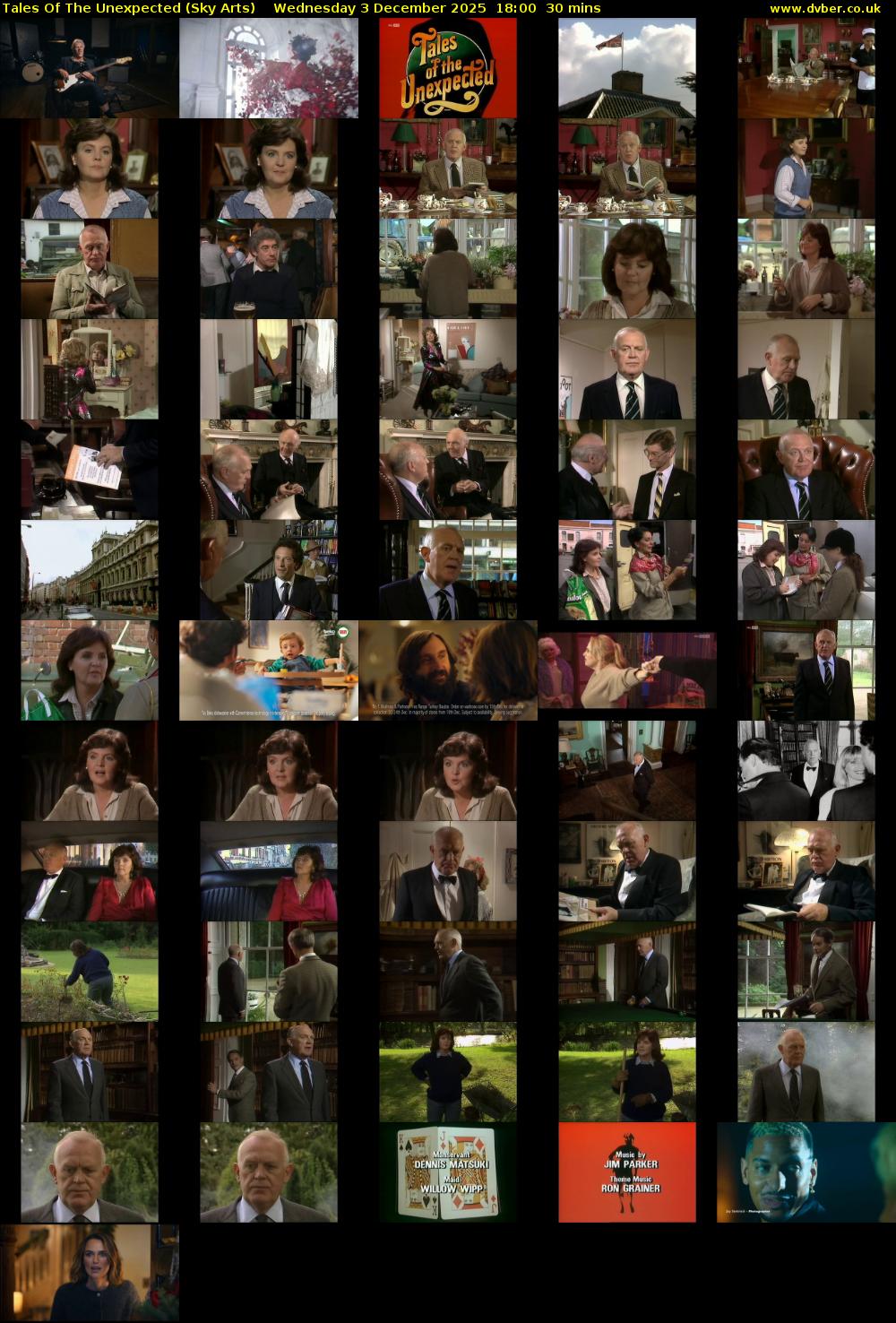 Tales Of The Unexpected (Sky Arts) Wednesday 3 December 2025 18:00 - 18:30