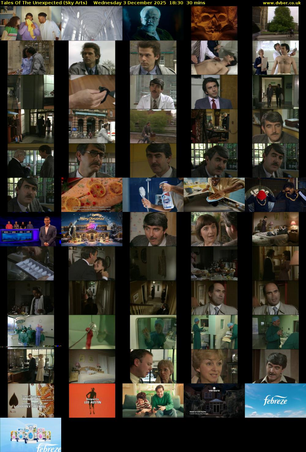 Tales Of The Unexpected (Sky Arts) Wednesday 3 December 2025 18:30 - 19:00