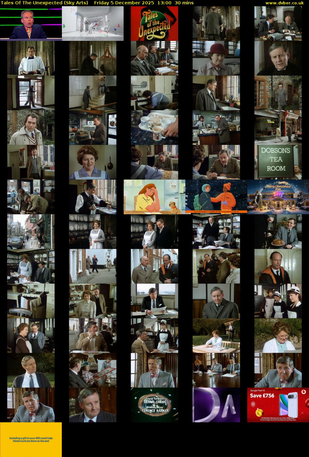 Tales Of The Unexpected (Sky Arts) Friday 5 December 2025 13:00 - 13:30