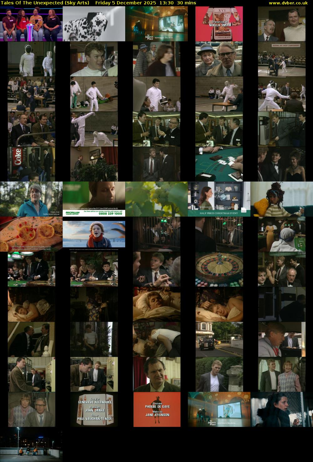 Tales Of The Unexpected (Sky Arts) Friday 5 December 2025 13:30 - 14:00