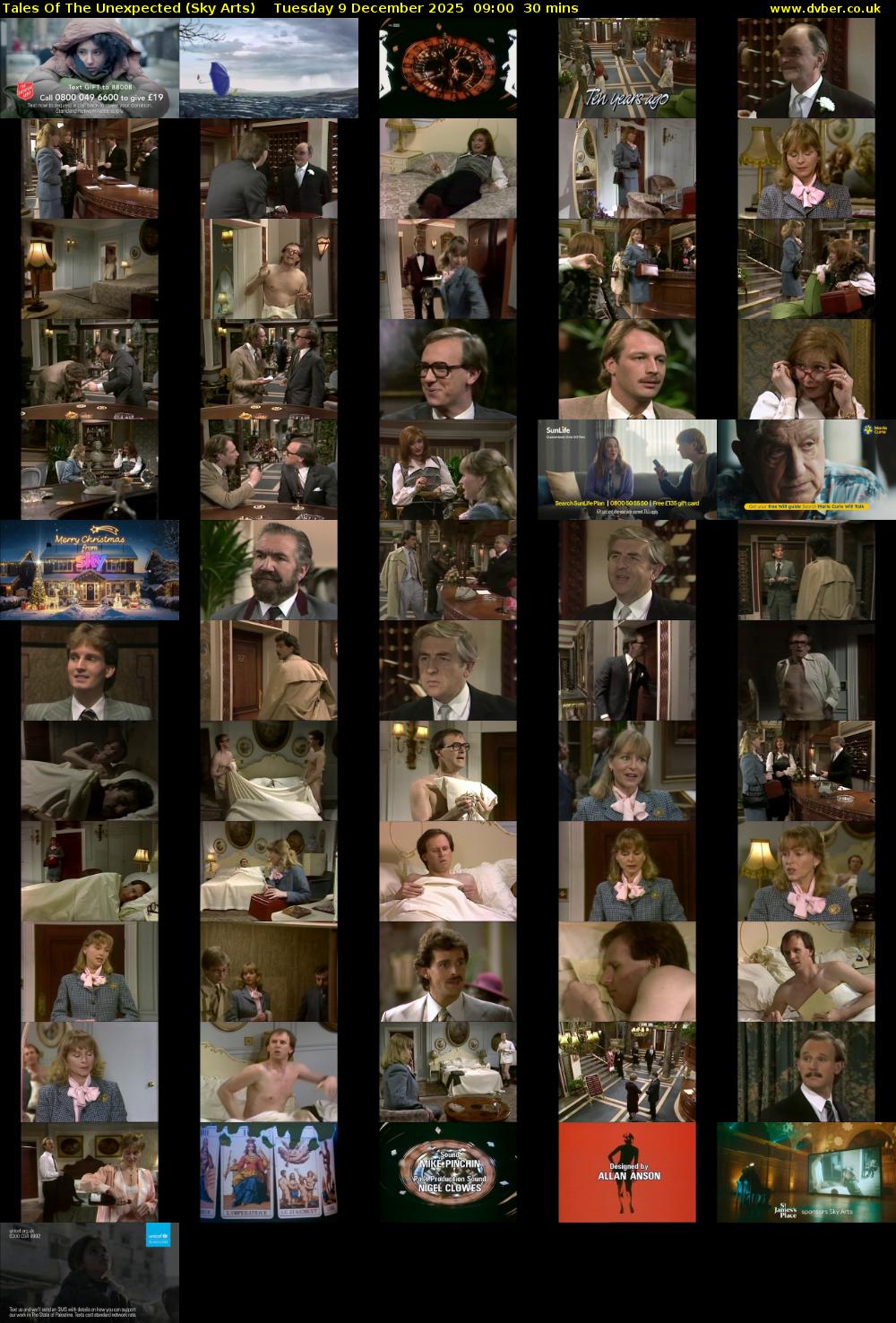 Tales Of The Unexpected (Sky Arts) Tuesday 9 December 2025 09:00 - 09:30