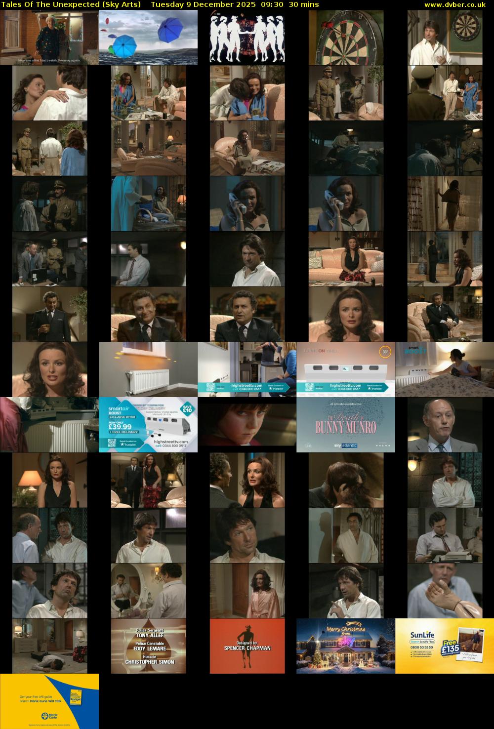 Tales Of The Unexpected (Sky Arts) Tuesday 9 December 2025 09:30 - 10:00