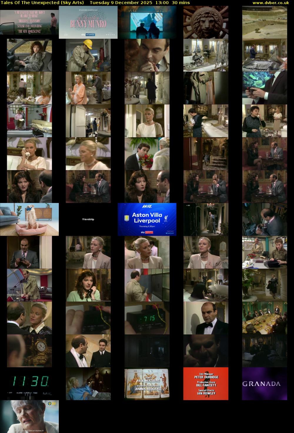 Tales Of The Unexpected (Sky Arts) Tuesday 9 December 2025 13:00 - 13:30