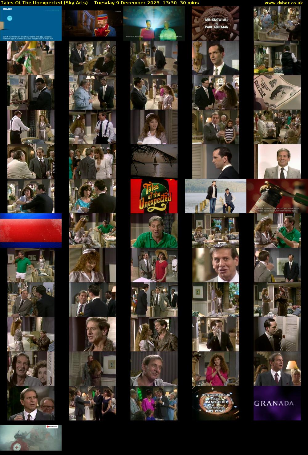 Tales Of The Unexpected (Sky Arts) Tuesday 9 December 2025 13:30 - 14:00