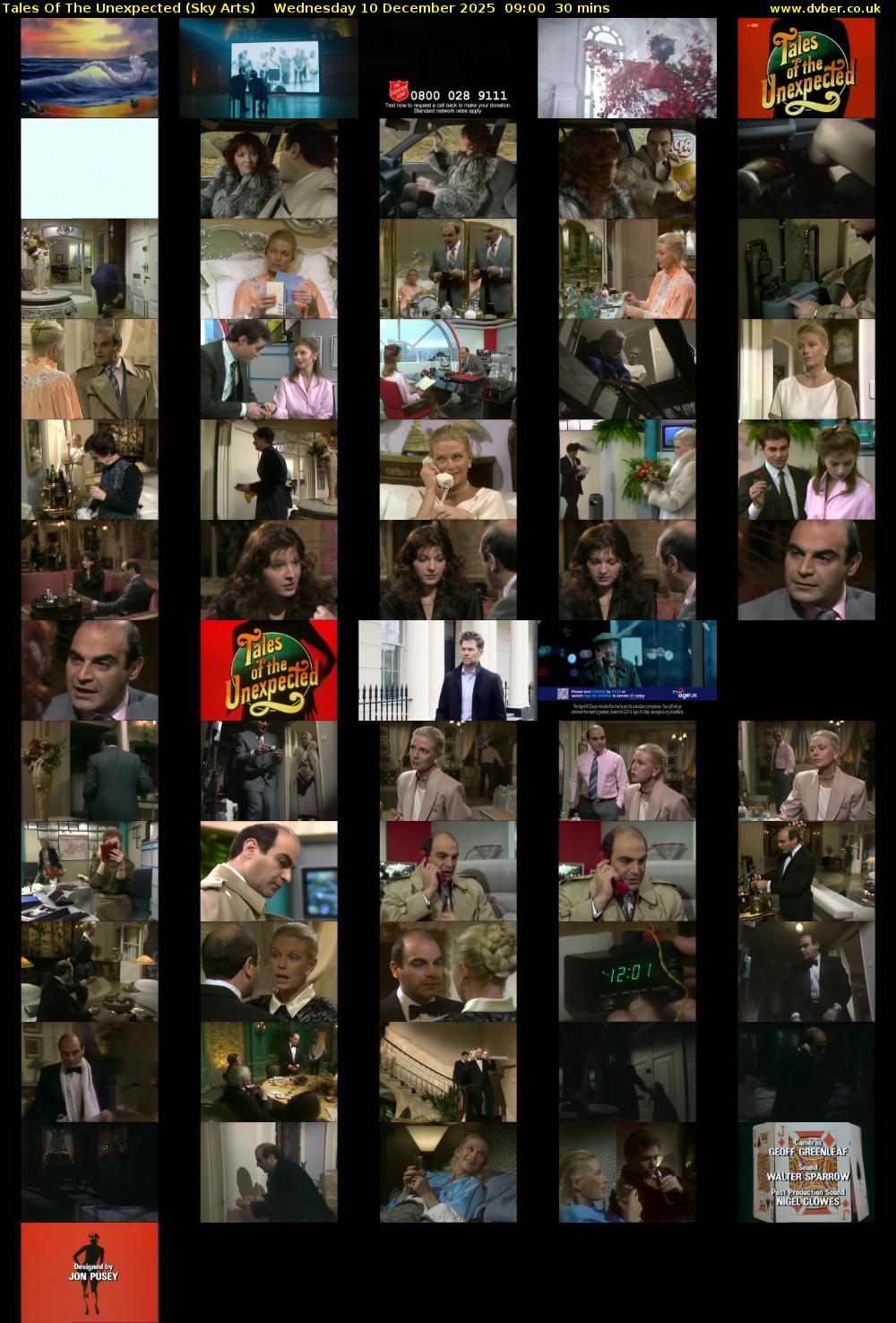 Tales Of The Unexpected (Sky Arts) Wednesday 10 December 2025 09:00 - 09:30