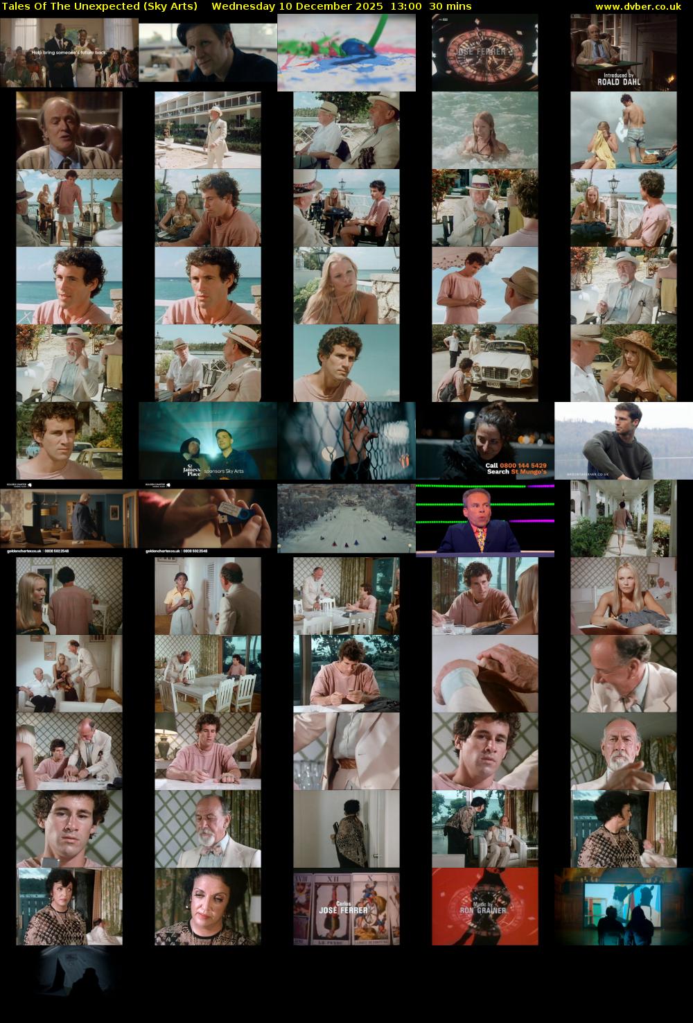 Tales Of The Unexpected (Sky Arts) Wednesday 10 December 2025 13:00 - 13:30