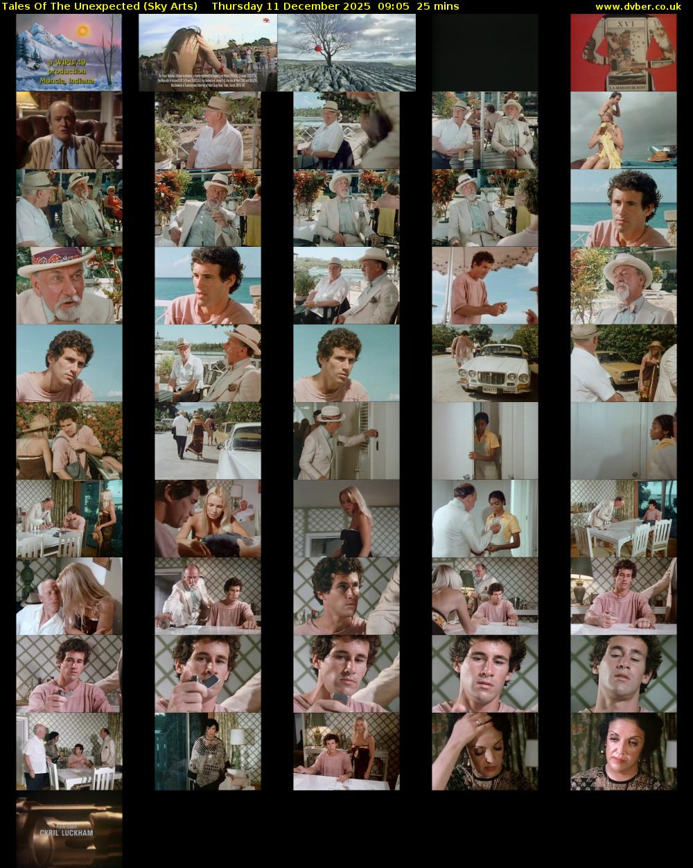 Tales Of The Unexpected (Sky Arts) Thursday 11 December 2025 09:05 - 09:30