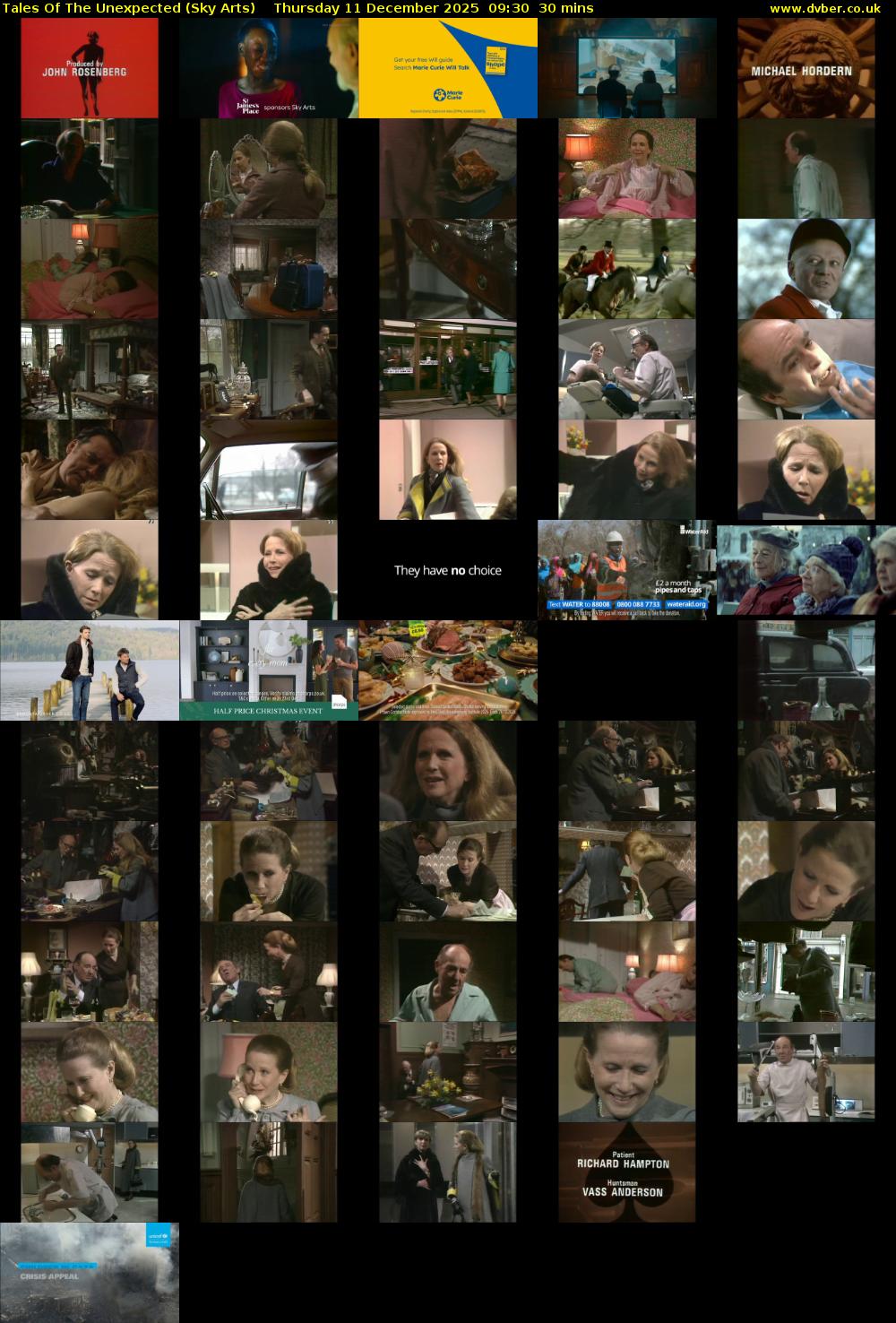 Tales Of The Unexpected (Sky Arts) Thursday 11 December 2025 09:30 - 10:00