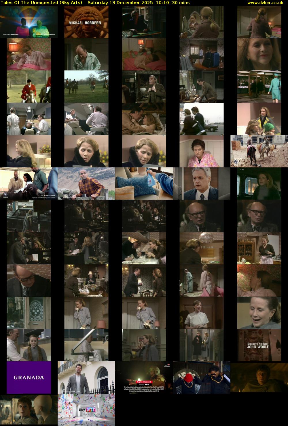 Tales Of The Unexpected (Sky Arts) Saturday 13 December 2025 10:10 - 10:40