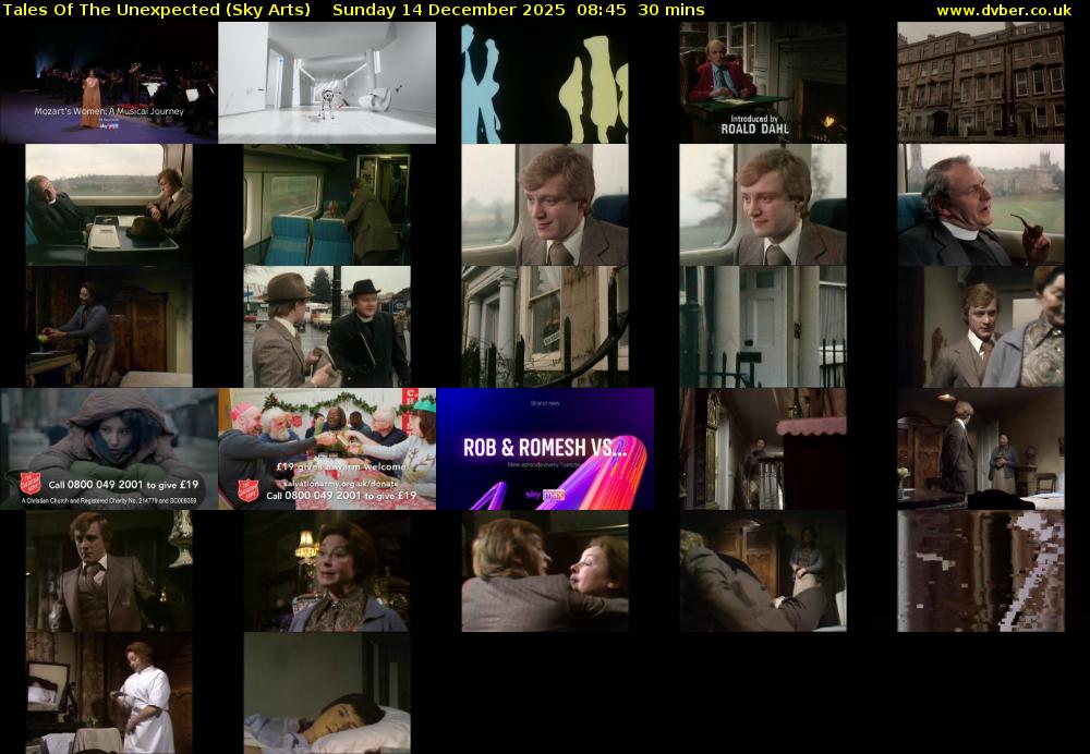 Tales Of The Unexpected (Sky Arts) Sunday 14 December 2025 08:45 - 09:15