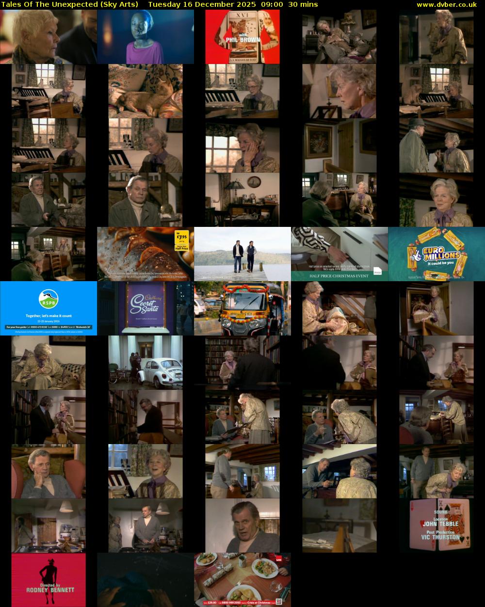 Tales Of The Unexpected (Sky Arts) Tuesday 16 December 2025 09:00 - 09:30