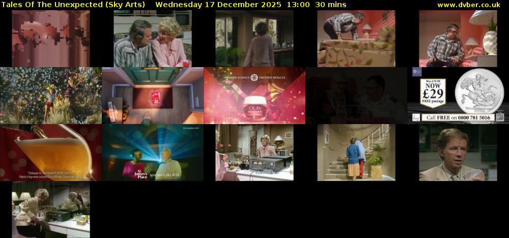 Tales Of The Unexpected (Sky Arts) Wednesday 17 December 2025 13:00 - 13:30