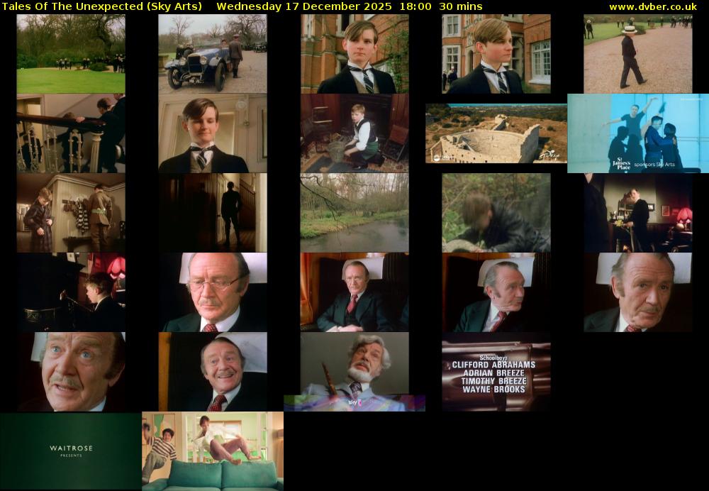 Tales Of The Unexpected (Sky Arts) Wednesday 17 December 2025 18:00 - 18:30