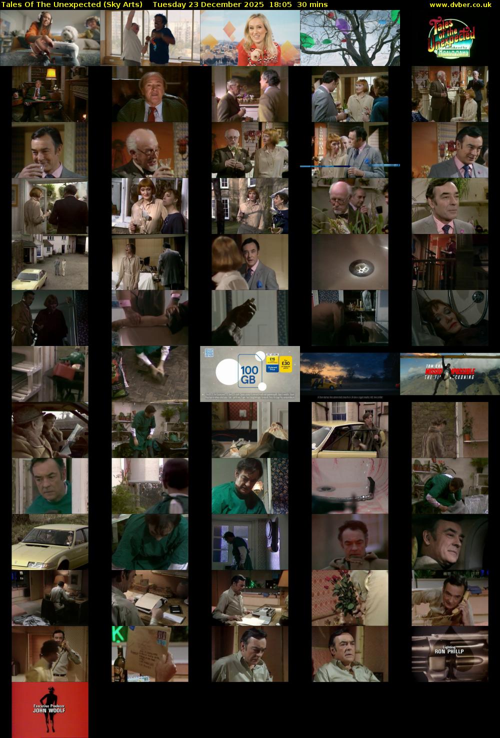 Tales Of The Unexpected (Sky Arts) Tuesday 23 December 2025 18:05 - 18:35