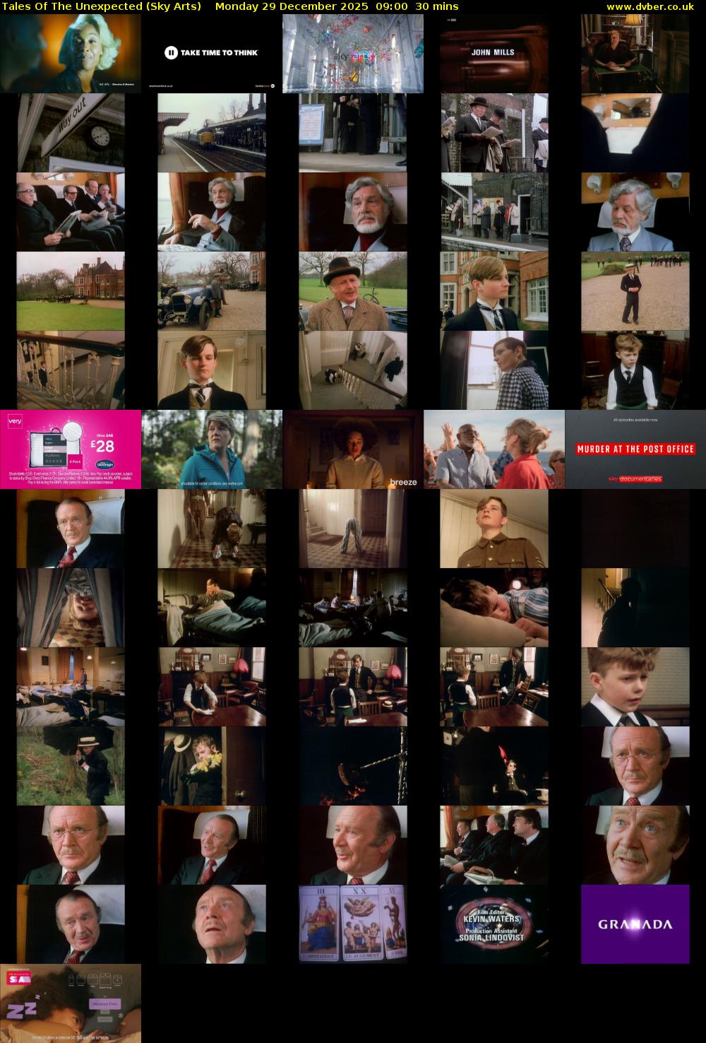 Tales Of The Unexpected (Sky Arts) Monday 29 December 2025 09:00 - 09:30