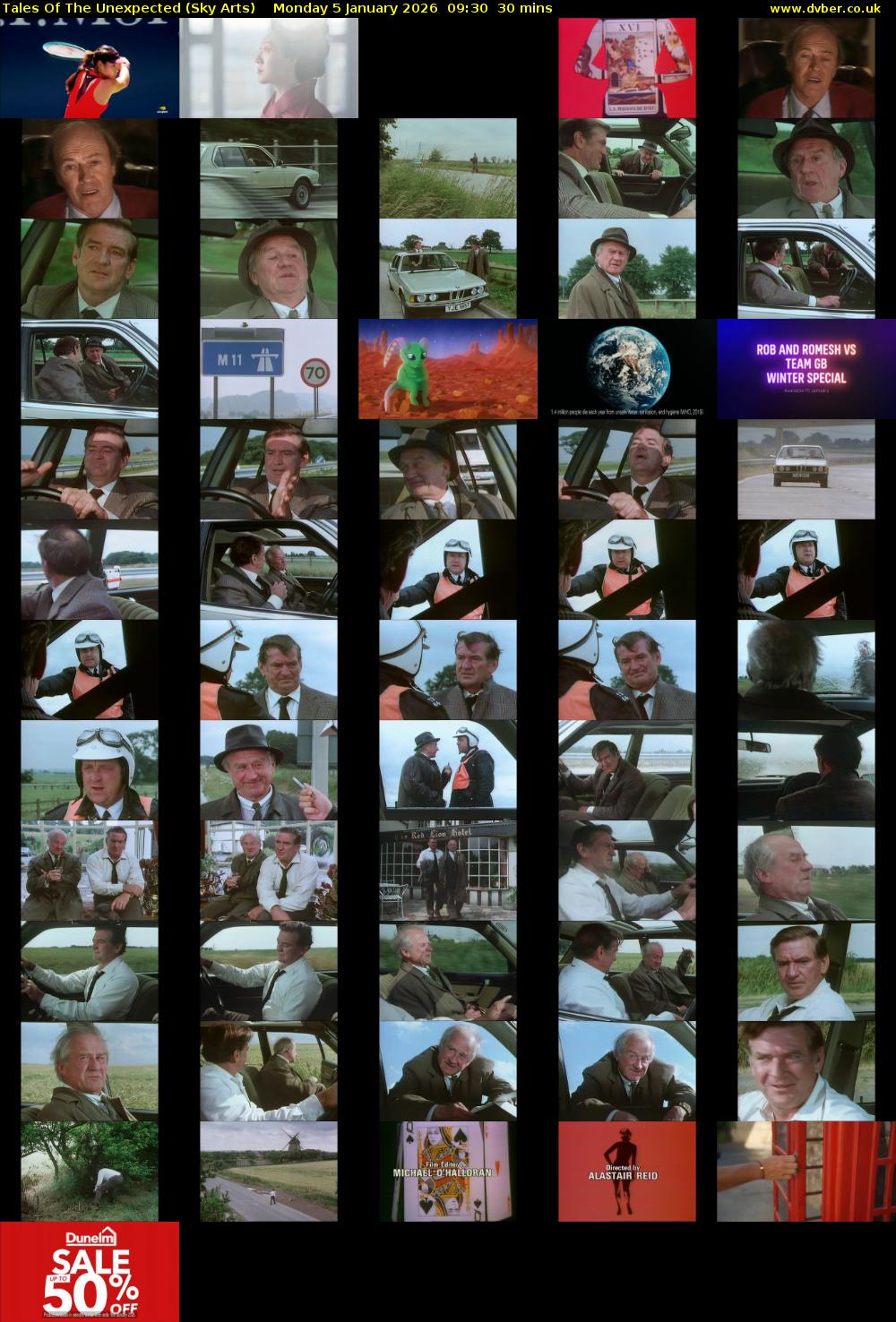 Tales Of The Unexpected (Sky Arts) Monday 5 January 2026 09:30 - 10:00