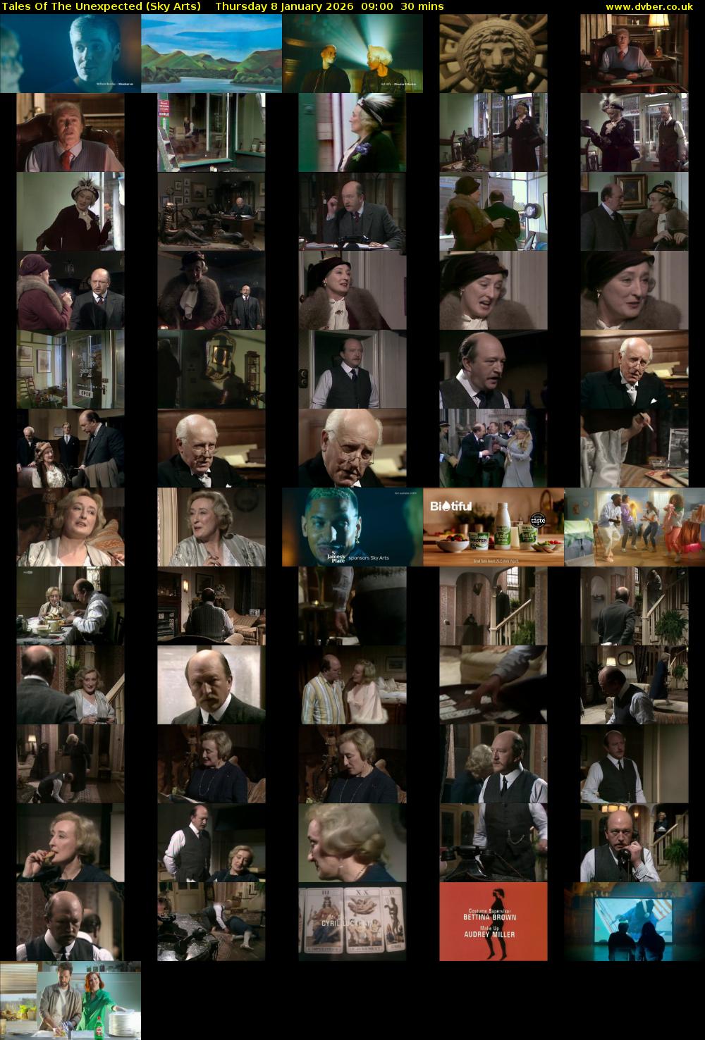 Tales Of The Unexpected (Sky Arts) Thursday 8 January 2026 09:00 - 09:30