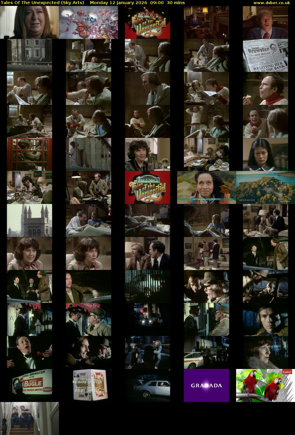 Tales Of The Unexpected (Sky Arts) Monday 12 January 2026 09:00 - 09:30