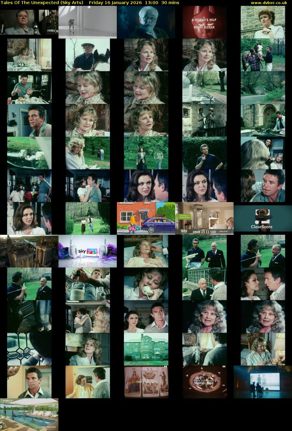 Tales Of The Unexpected (Sky Arts) Friday 16 January 2026 13:00 - 13:30