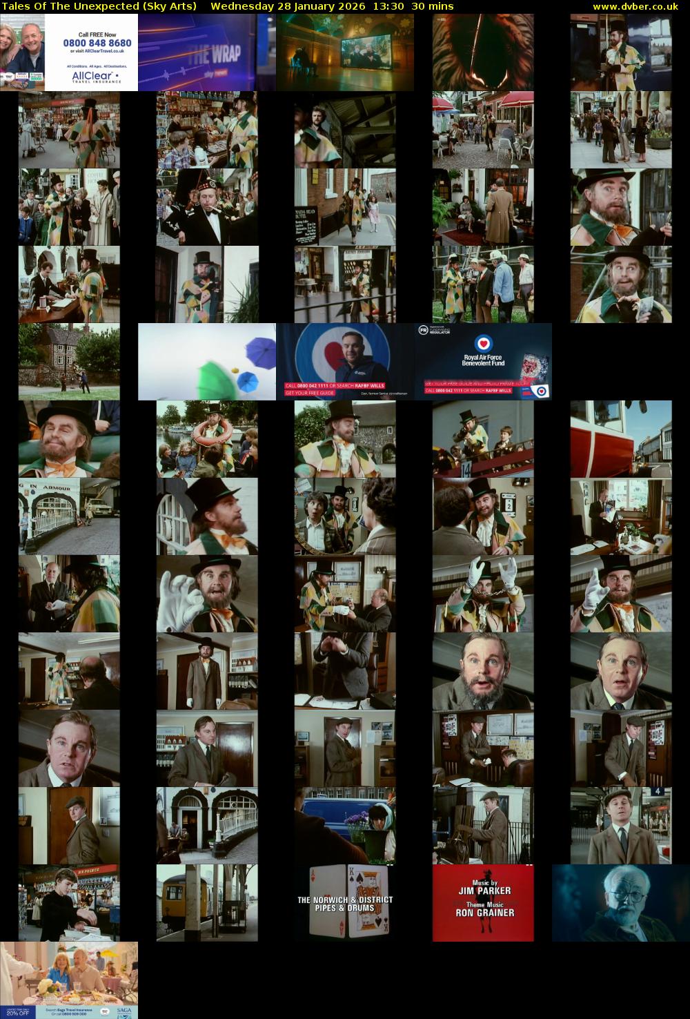 Tales Of The Unexpected (Sky Arts) Wednesday 28 January 2026 13:30 - 14:00