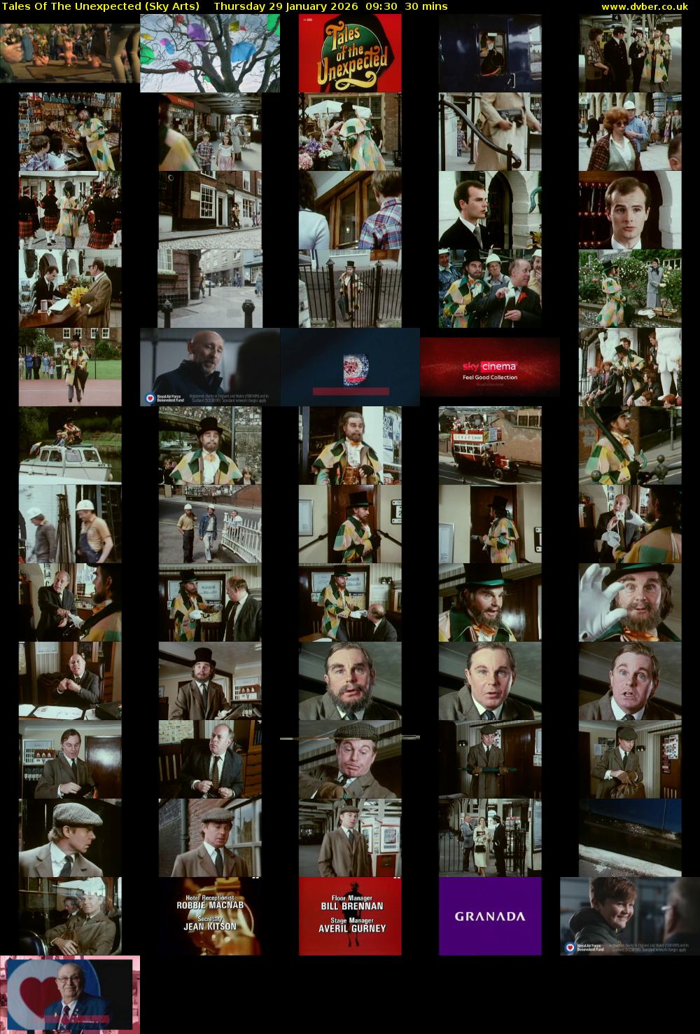 Tales Of The Unexpected (Sky Arts) Thursday 29 January 2026 09:30 - 10:00