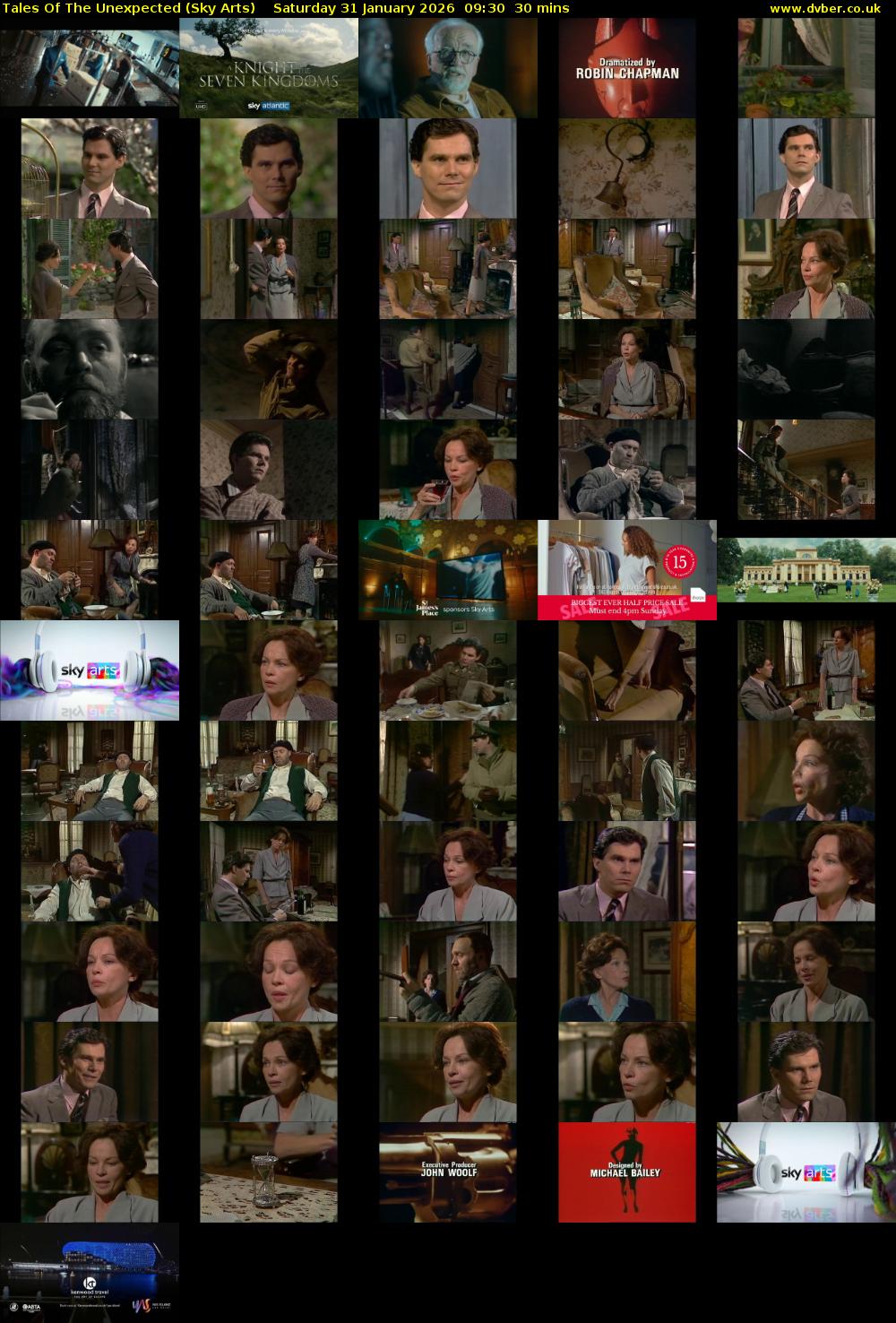 Tales Of The Unexpected (Sky Arts) Saturday 31 January 2026 09:30 - 10:00