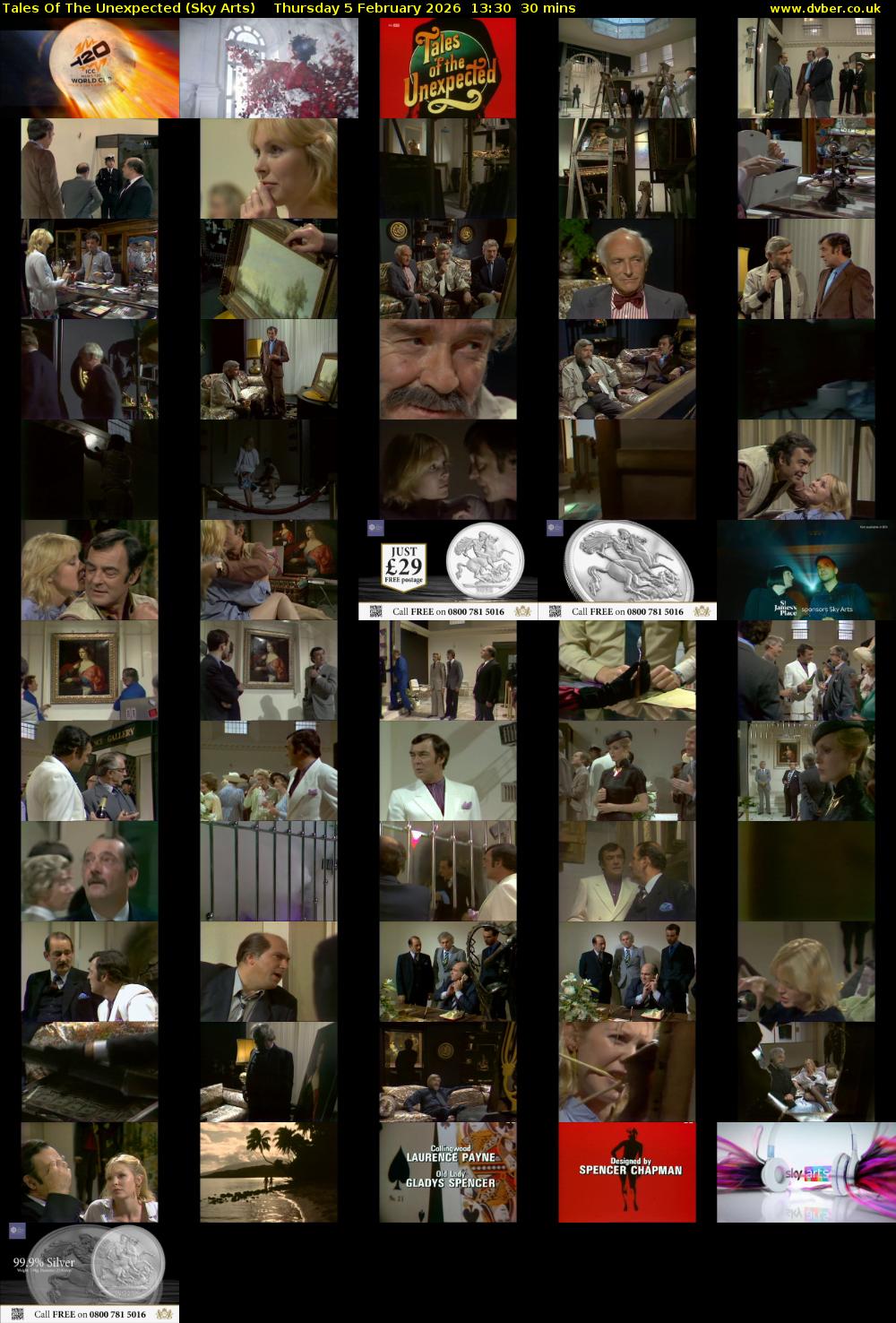 Tales Of The Unexpected (Sky Arts) Thursday 5 February 2026 13:30 - 14:00