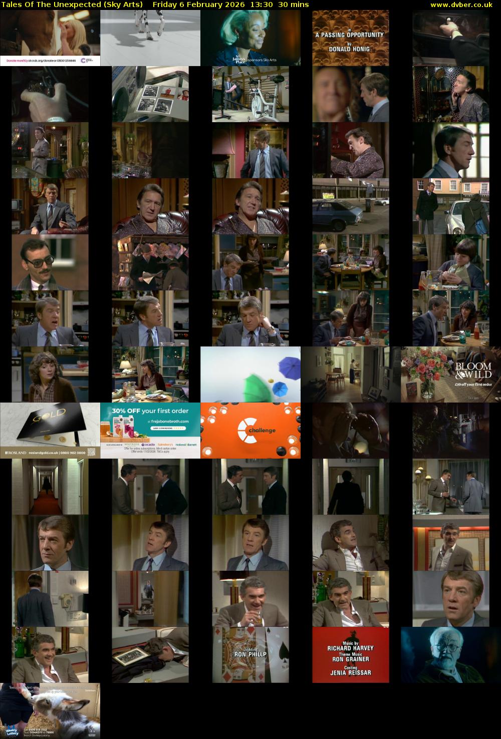 Tales Of The Unexpected (Sky Arts) Friday 6 February 2026 13:30 - 14:00