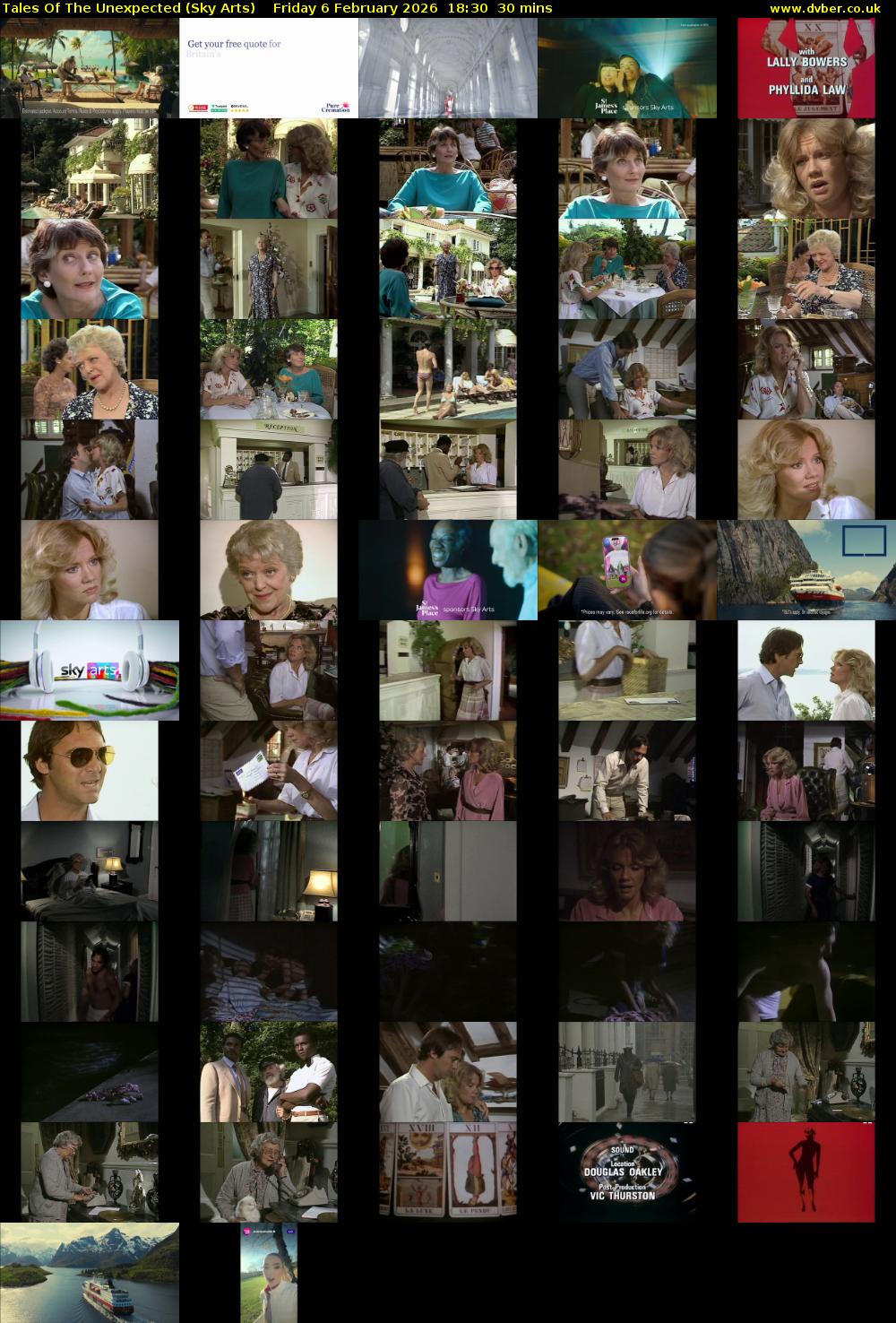 Tales Of The Unexpected (Sky Arts) Friday 6 February 2026 18:30 - 19:00