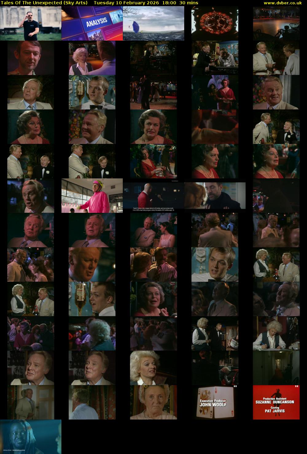 Tales Of The Unexpected (Sky Arts) Tuesday 10 February 2026 18:00 - 18:30