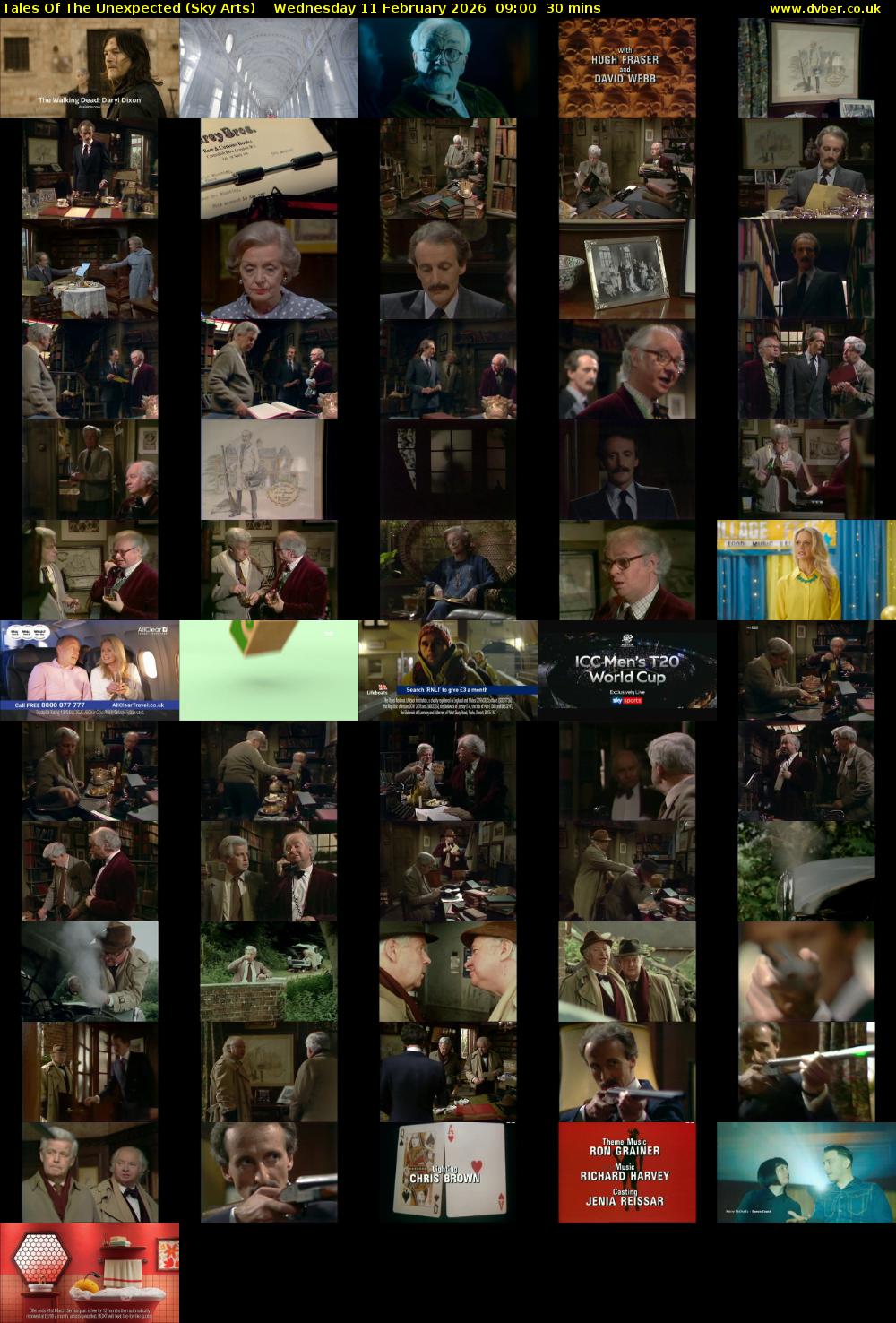 Tales Of The Unexpected (Sky Arts) Wednesday 11 February 2026 09:00 - 09:30