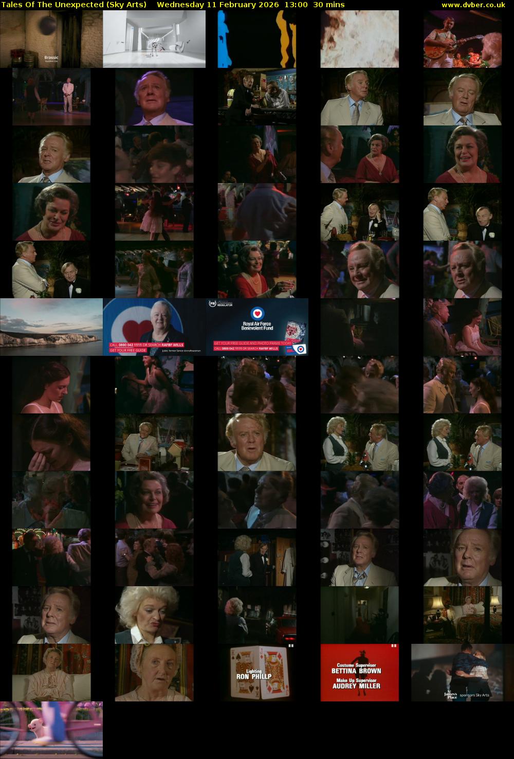 Tales Of The Unexpected (Sky Arts) Wednesday 11 February 2026 13:00 - 13:30