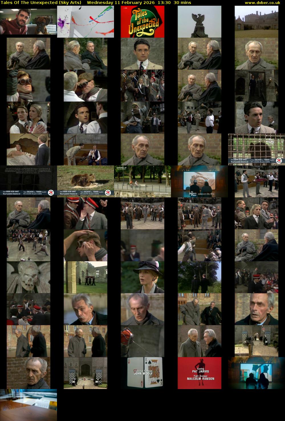 Tales Of The Unexpected (Sky Arts) Wednesday 11 February 2026 13:30 - 14:00