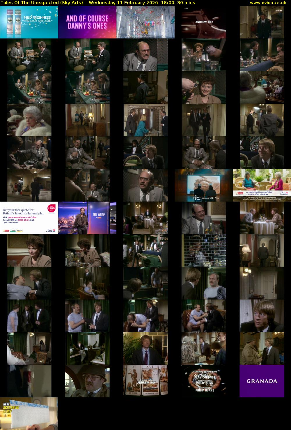 Tales Of The Unexpected (Sky Arts) Wednesday 11 February 2026 18:00 - 18:30