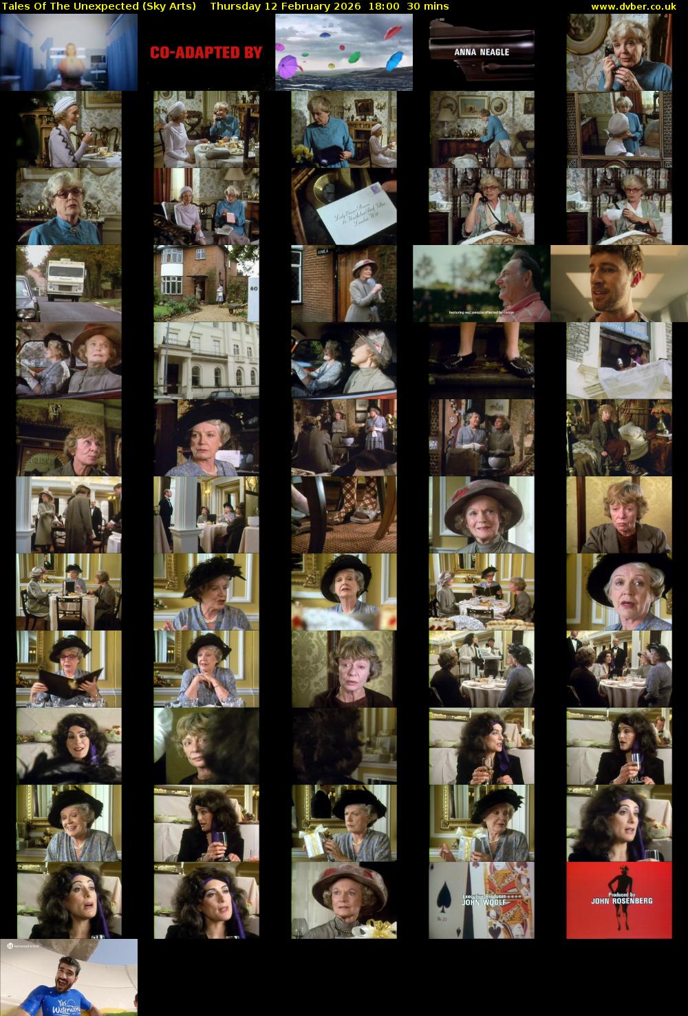 Tales Of The Unexpected (Sky Arts) Thursday 12 February 2026 18:00 - 18:30