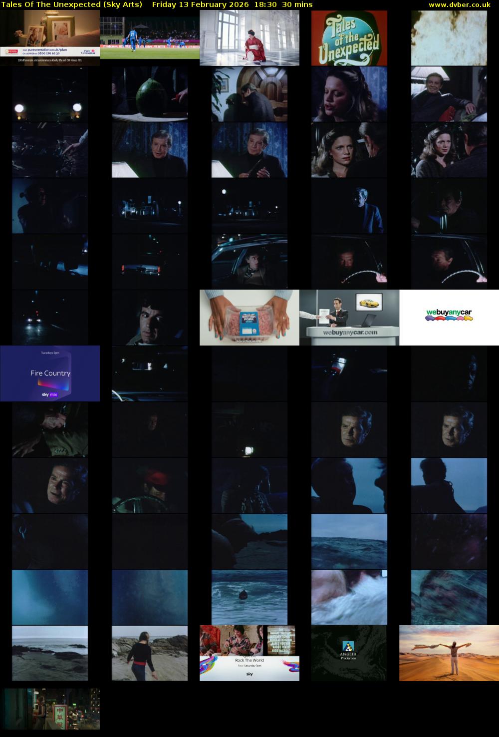 Tales Of The Unexpected (Sky Arts) Friday 13 February 2026 18:30 - 19:00