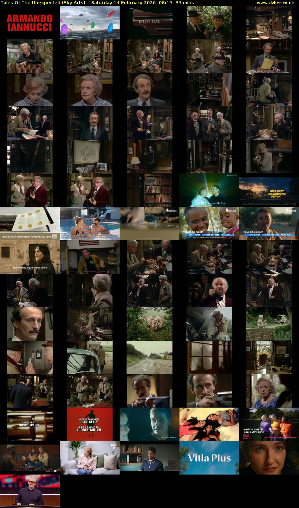 Tales Of The Unexpected (Sky Arts) Saturday 14 February 2026 08:15 - 08:50