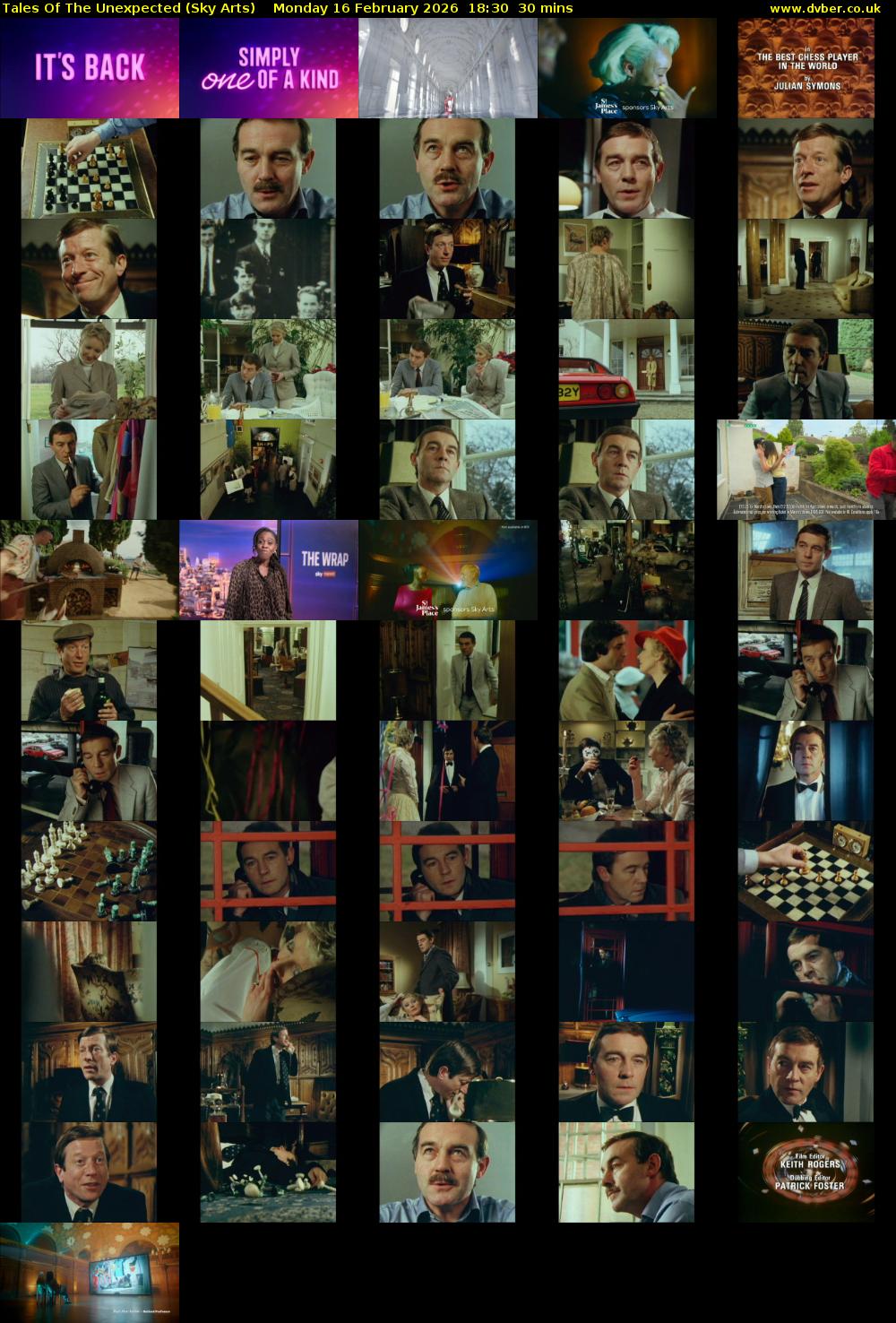 Tales Of The Unexpected (Sky Arts) Monday 16 February 2026 18:30 - 19:00